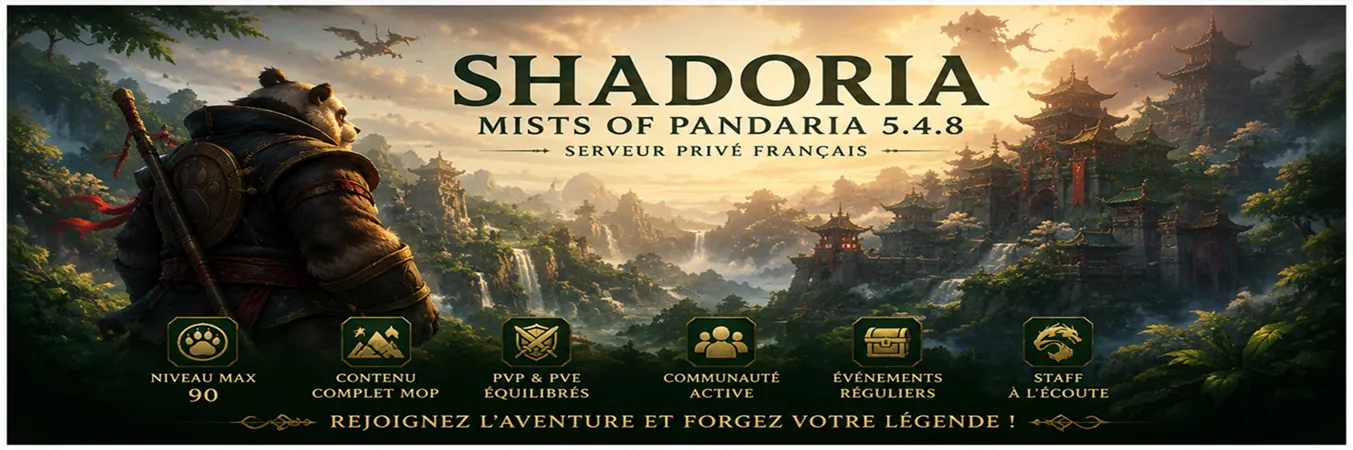 Illustration du serveur Shadoria 5.4.8